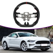 Steering Wheel For 2018-2023 Ford Mustang Hydro Dip Carbon Fiber Steering Wheel