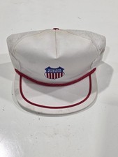 Union Pacific Vintage White SnapBack Trucker Rope Hat Cap