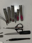 Metal Manual Curved Manicure/Pedicure Kit Clipper Nipper Tweezers LOT — photo 3