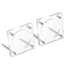 3" Acrylic Coin Display Frame 2Pcs 3D Floating Display Case Holder Single Slot
