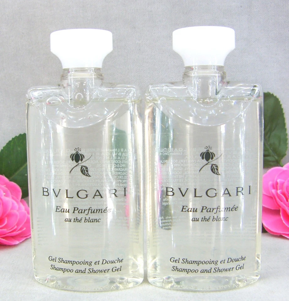 Bvlgari Eau Parfumee Au the Blanc Champú y Gel de Ducha 150 ml 💜 (2 x 75 ml)