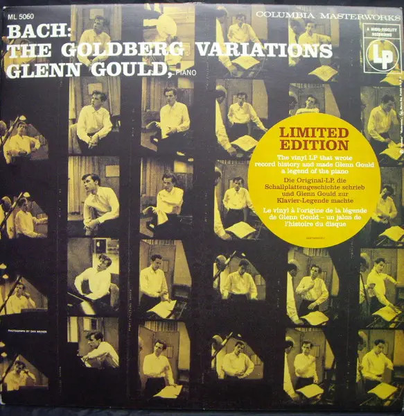 LP Johann Sebastian Bach : Glenn Gould The Goldberg Variations MONO Columbia