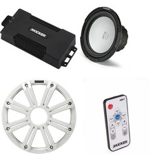 Kicker 48PXA6001 Weatherproof Powersport Mono Amp  10" 4 Ohm Marine Subwoofe...