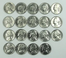 1953 P, D, S TO 1970 S, D  UNCIRCULATED JEFFERSON NICKEL  RUN 35 COINS