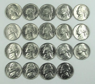 #ad 1953 P D S TO 1970 S D UNCIRCULATED JEFFERSON NICKEL RUN 35 COINS $29.95