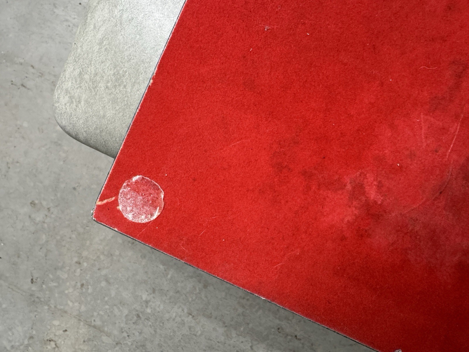 Vintage Marble Chess Board With Red Felt Back 18x18