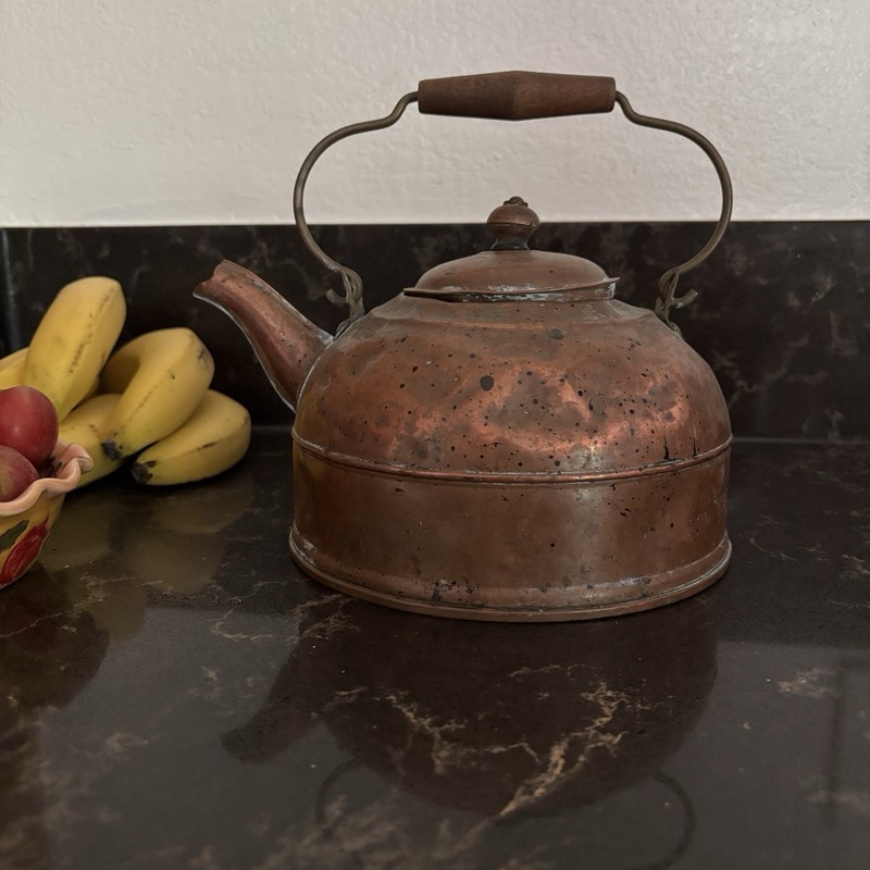 Vintage Copper Tea Kettle Revere Ware Old As Is