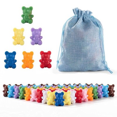 XINHUIDALSQ Rainbow Counting Bears Set of 60, 6 Colors Sorting Teddy Plastic ...