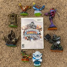 9pc Skylanders Lot! Spyro's & Giants Orange Green Base + Nintendo Wii Game 2012