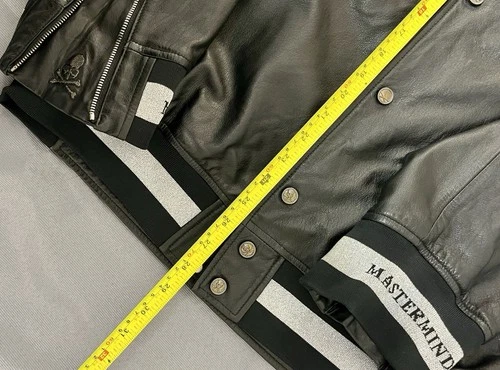 Rare Mastermind Japan MMJ Lambskin Leather Hoodie Size-XL Made in Japan 🇯🇵 image 13