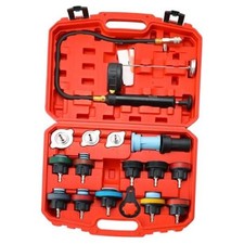 18PCS Radiator Pressure Tester Kit Coolant Pressure Tester Kit, Radiator Red