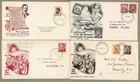 Australia 1949 1951 WW Wide World FDC Cover x4 inc Lawson QV KGVI