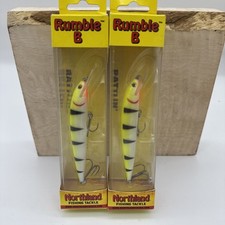 (2) Northland Tackle RUMBLE B 9 3-3/4" - 1/4oz - Lemon Tiger LT - FAST SHIP!