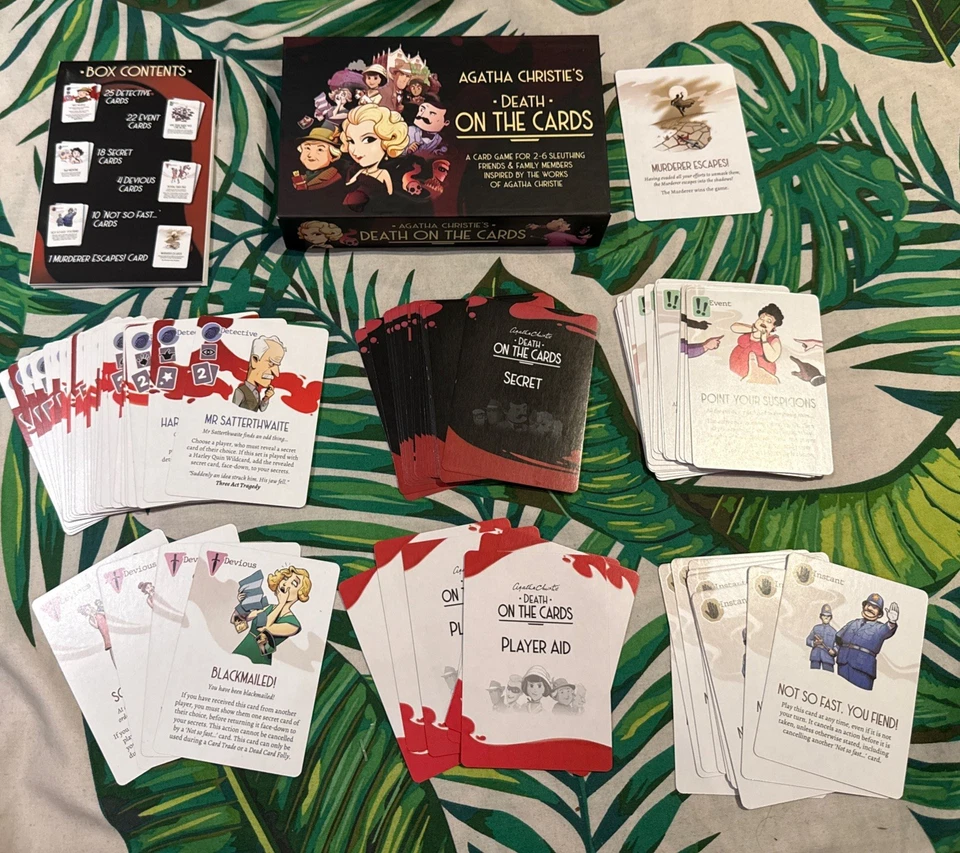 Agatha Christie's Death on the Cards Mystery Family Card Game Halloween Complete - Image 2 of 4