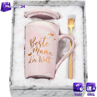 Kaffeetasse Beste Mama Der Welt 400Ml Rosa Geschenkidee Geburtstag Muttertag