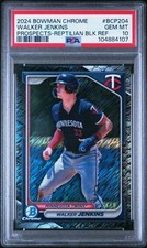 2024 Bowman Chrome Walker Jenkins Black Reptilian /10 PSA 10 🔥🐍 LOW POP
