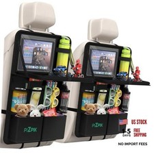 Car Backseat Organizer with Tray 1Pack ,13Storage Pockets with 1pack Black