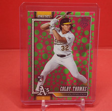 2026 Topps Series 1 Easter Holiday Green/Pink Polka Dot Colby Thomas Rookie #213