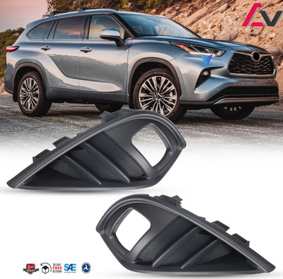 1 pair Fog Light Bezels 2020-2024 For Toyota Highlander outback lamps cover