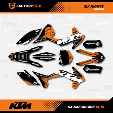 Blk Orange Graphics Kit fit KTM 13-15 SX SXF XC XCF 125 150 200 250 300 450 2014