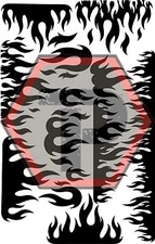 Flames Vinyl Stencil, 7x11", Cerakote Gunkote & Duracoat Airbrush DIY Project!