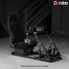 Dardoo G29 Racing Sim Cockpit with Seat Fit Logitech G923 G920 Thrustmaster T300