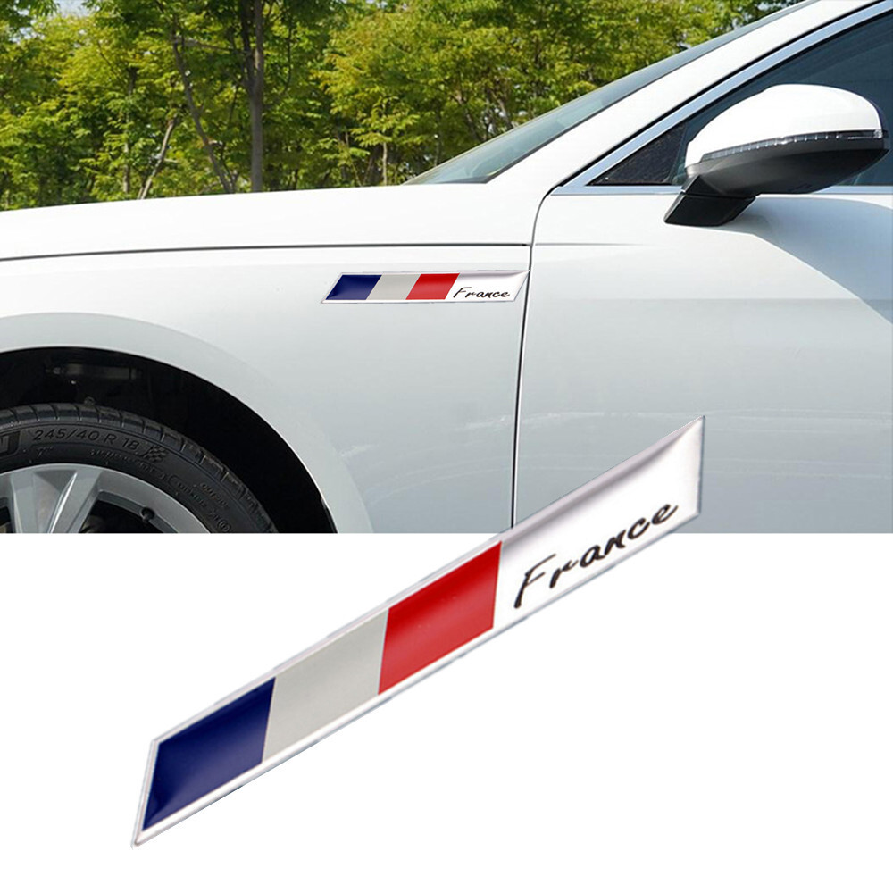 French Flag Sticker France Logo Car Emblem Metal Badge Decal Auto Accessories