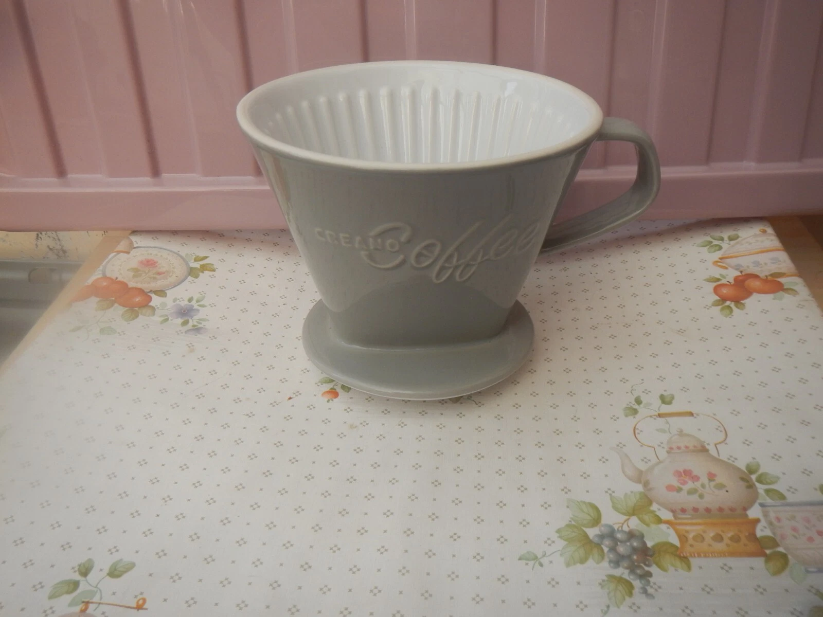 CREANO GREY CERAMIC COFFEE FILTER HOLDER