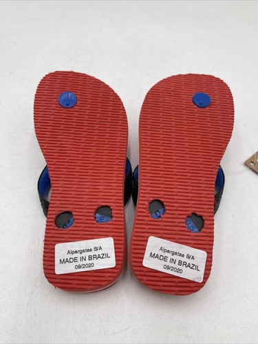 Havaianas Boy's Brazil Mix Sandals Red Crush Size 11/12C - 第 5/5 張圖片