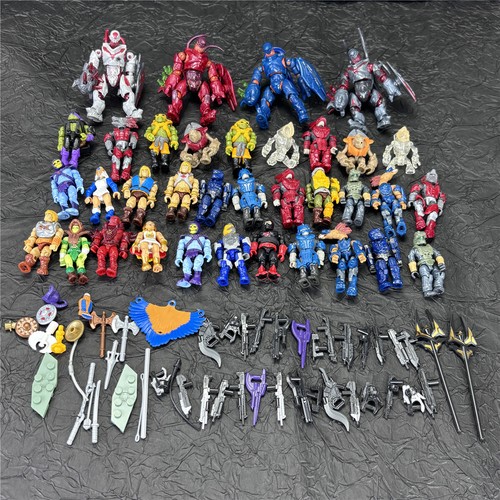 Lot 62Pcs Mega Construx Halo Bloks Infinite Hunter MOTU Mini Figure & Weapon Toy - Picture 2 of 7
