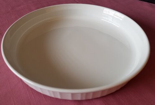 Plato de hornear quiche redondo Corning Ware F-3-B blanco francés 24 cm 10 pulgadas - Imagen 2 de 4