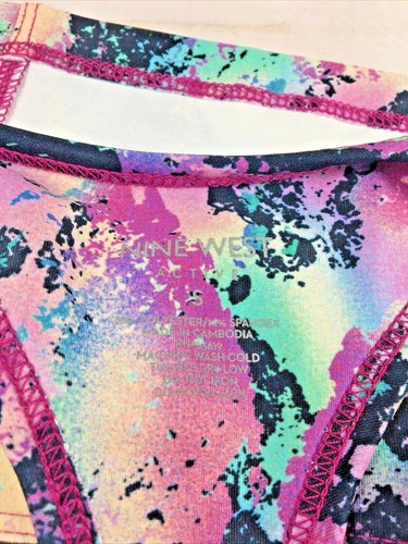 Nine West Active Removable Pads Size Small Sports Bra Color Splash Racerback NEW - Picture 4 of 4