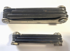 Two EKLIND Fold Uni-Key USA No. 91 and No. 81 HEX Key Sets SAE .050 to 1/4" Vntg