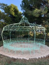 GAZEBO ROTONDO IN FERRO BATTUTO A MANO - ARTIGIANALE!!! 6 X 6MT.