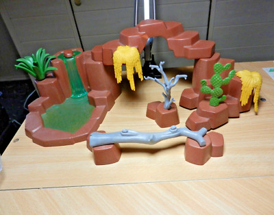 Playmobil Konvolut 4 Bilder Western - Landschaft Felsen Wasserfall Kaktus Agave