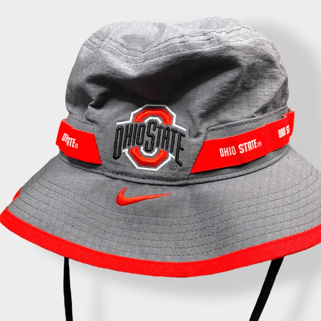 Nike Mens Ohio State Buckeyes Performance Gray Boonie Bucket Hat CT0288
