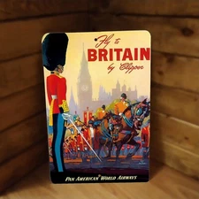 Great Britain with King's Royal Guard Pan American Metal Travel Poster Sign NEW