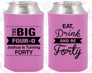 personalized koozies 40th birthday