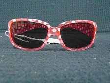 GIRLS PINK SUNGLASSES WITH POLKA DOT PRE-OWNED WITH SOME SCRATCHES ON LENSES