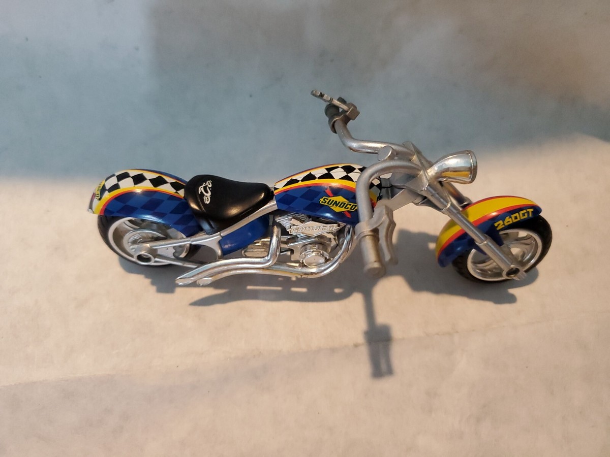 Sunoco Orange County Chopper Blue Checkered Collectible Motorcycle