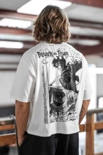 YOUNGLA (SOLD OUT) - 4186 -AOT© X YLA CROPPED TEES -FIRST BATTLE WHITE - LARGE