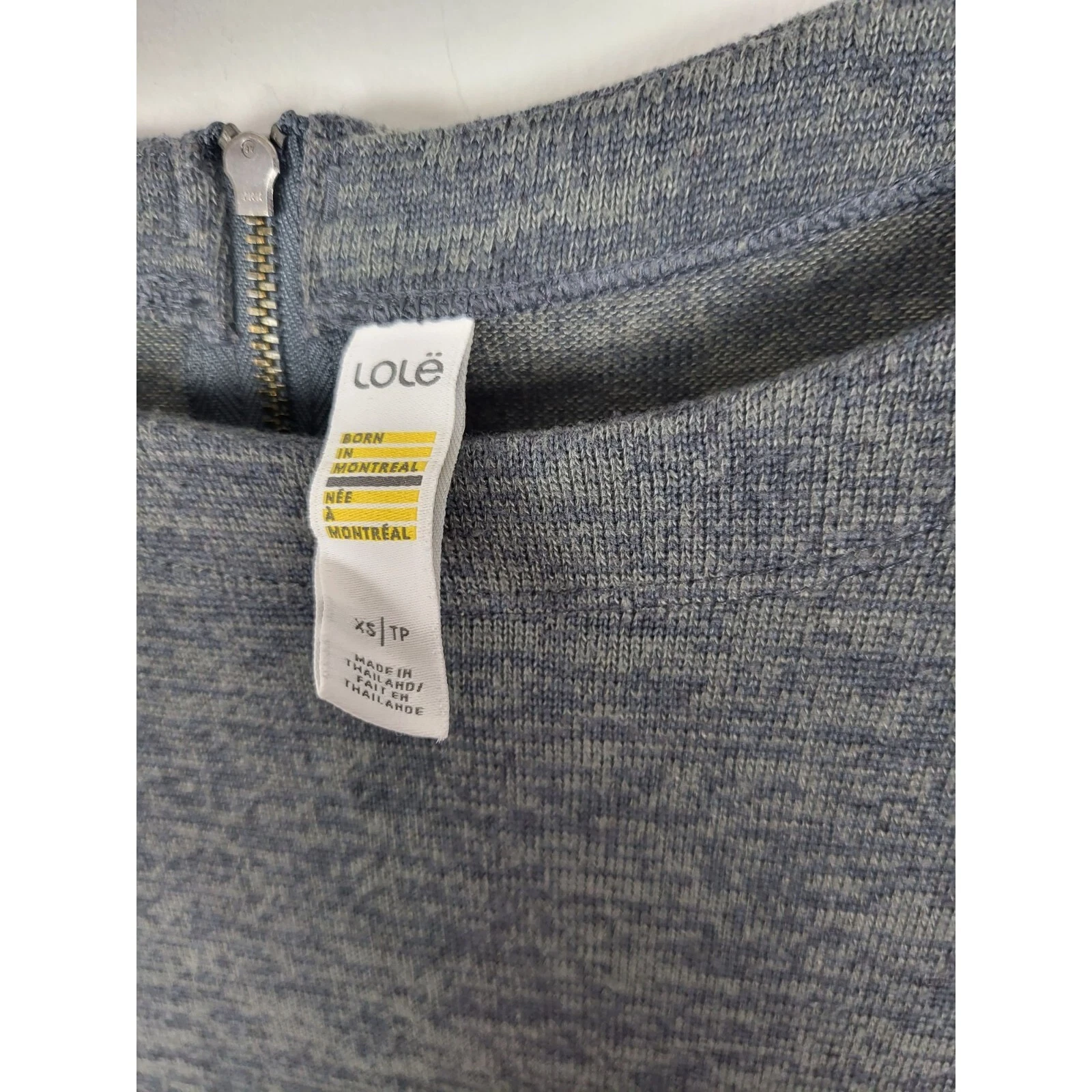 lole long sleeve midi crew neck classic back zipper 