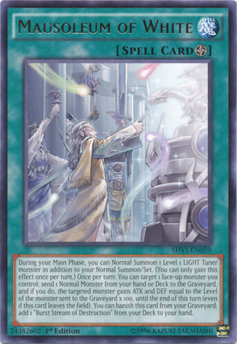 SHVI-EN059 Mausoleum of White Shining Victories 1st Edition Yugioh Card