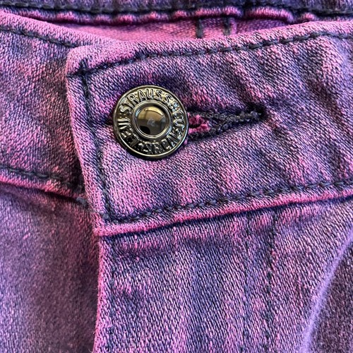 Levi's 535 Legging Women's size 13M Purple Stretch Denim Jeans Irregular - Picture 15 of 16