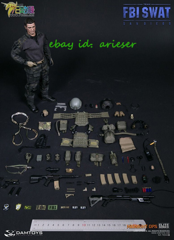 Damtoys 1/6 78044b Fbi Swat Team Agent San Diego Midnight Ops
