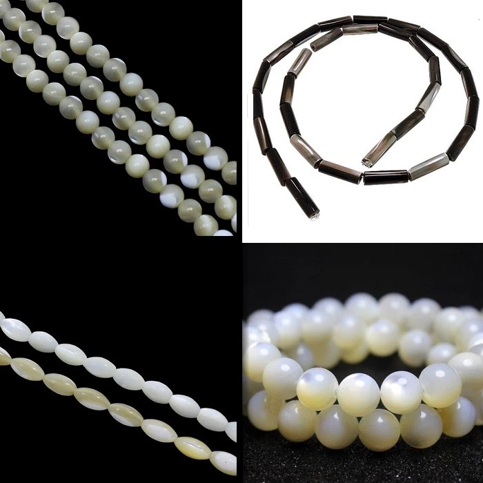 PERLMUTT  PERLEN aus MUSCHELKERN AAA GRAD NATURSTEINE SCHMUCK BASTELN ZUBEHÖR/18 - Bild 2 von 2