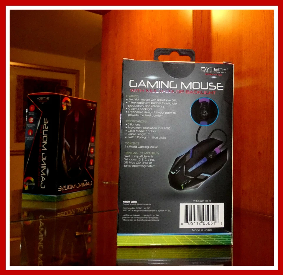  BYTECH® Gaming Mouse with Multi-color Backlight Ergonomic Wired Universal Gamer - Image 3 of 4