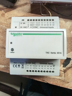 TAC Xenta 451A Universal Input & Analog Output Module, 8 UI, 2 AO