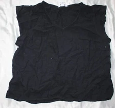 THREE DOTS DOUBLE GAUZE TOP PERIWINKLE BRAND black NEW size Medium