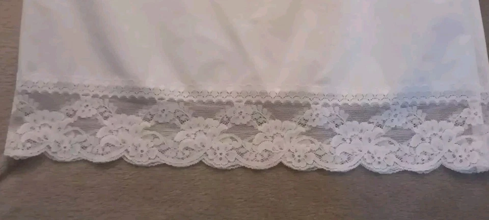 Дамы половина скольжения юбка юбки юбки белый новый с ярлыками размер Великобритании 10 _ 12 Scallop края - Изображение 2 из 4